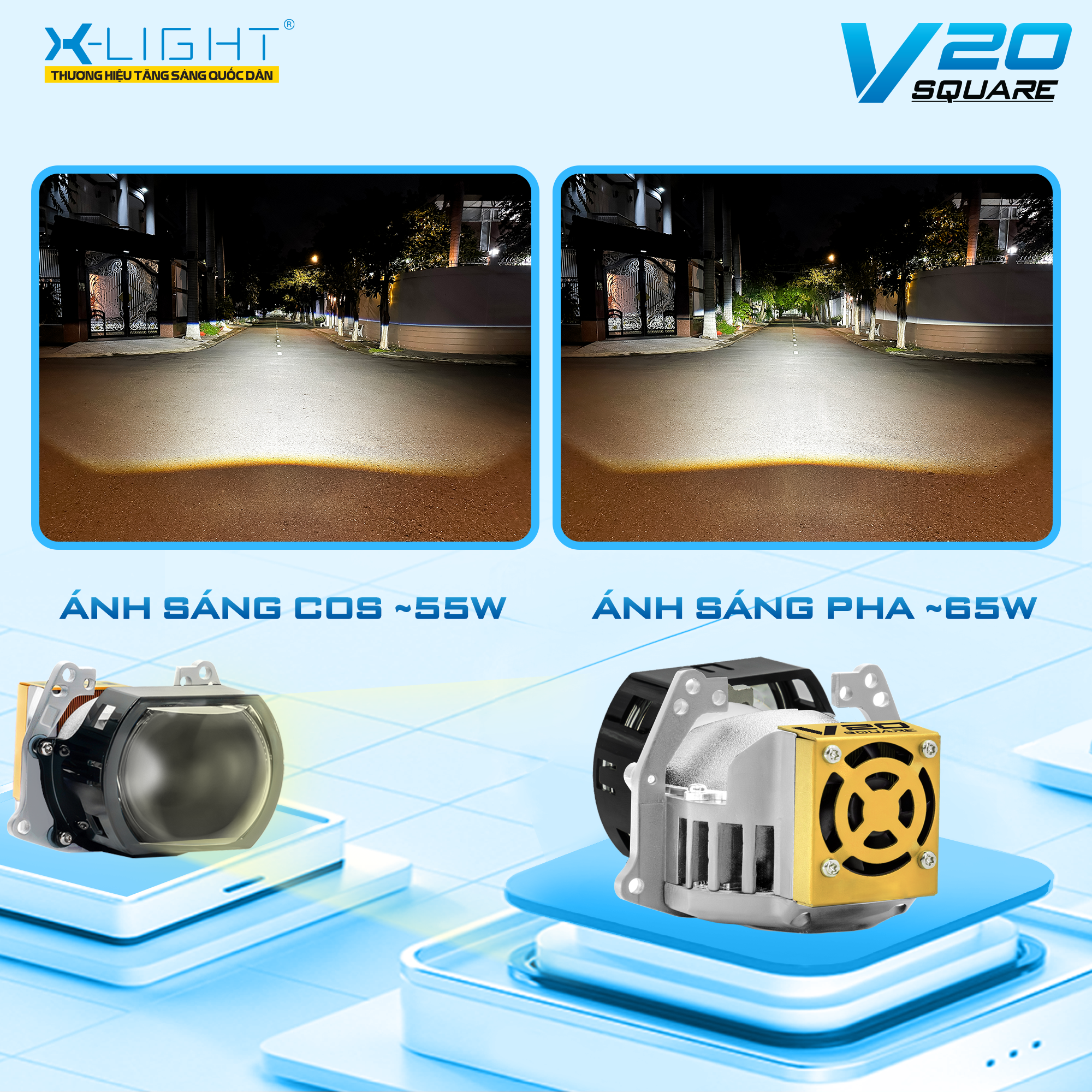 Mo Ban Bi Led X Light V20 Square 8