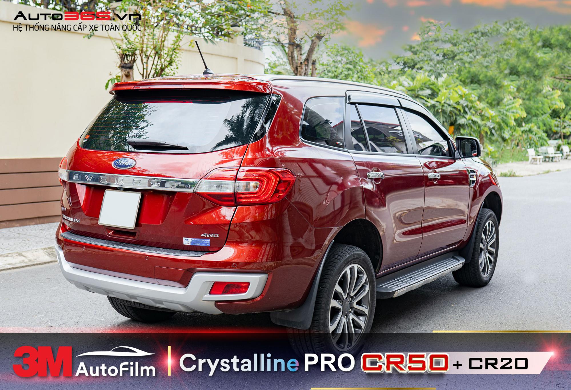 Ford Everest dán phim cách nhiệt gói 3M Crystalline Pro 