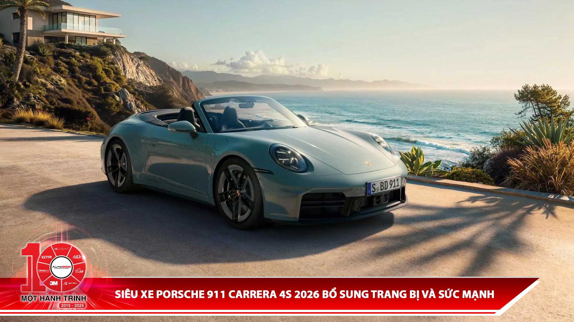 Siêu xe Porches 911 Carrera 4S 2026 bổ sung trang bị và sức mạnh