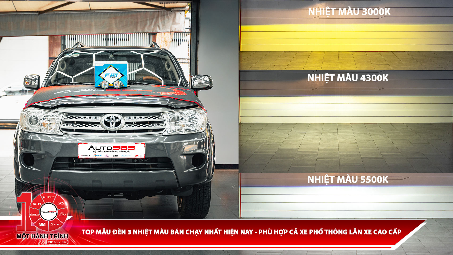 Top mẫu đèn 3 nhiệt màu bán chạy nhất hiện nay - phù hợp cả xe phổ thông lẫn xe cao cấp