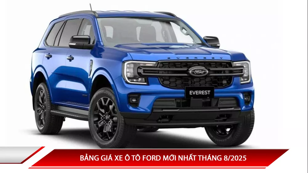 Bảng giá xe ô tô Ford mới nhất tháng 8/2025