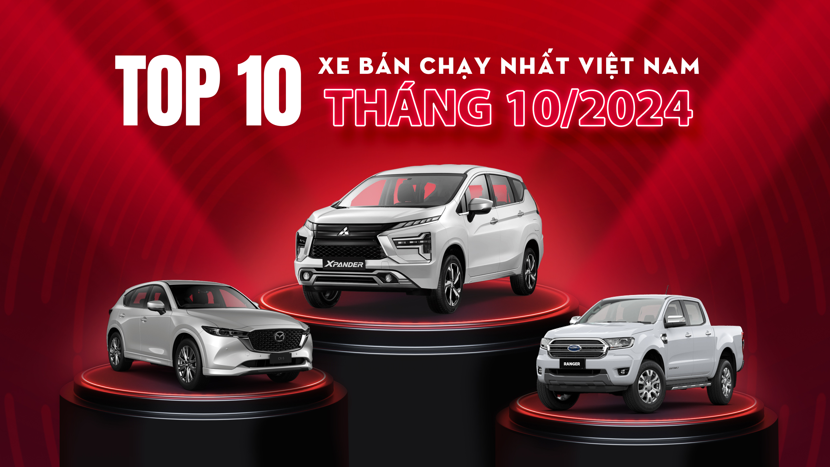 TOP Ô TÔ BÁN CHẠY NHẤT THÁNG 10/2024