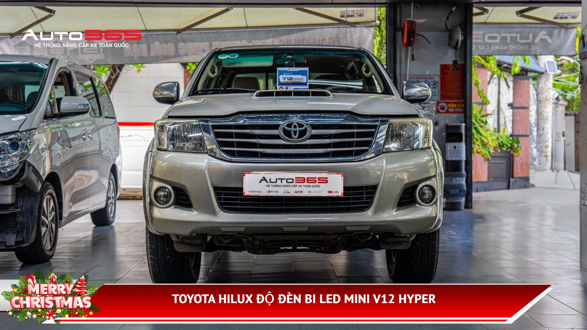 TOYOTA HILUX ĐỘ ĐÈN BI LED MINI V12 HYPER