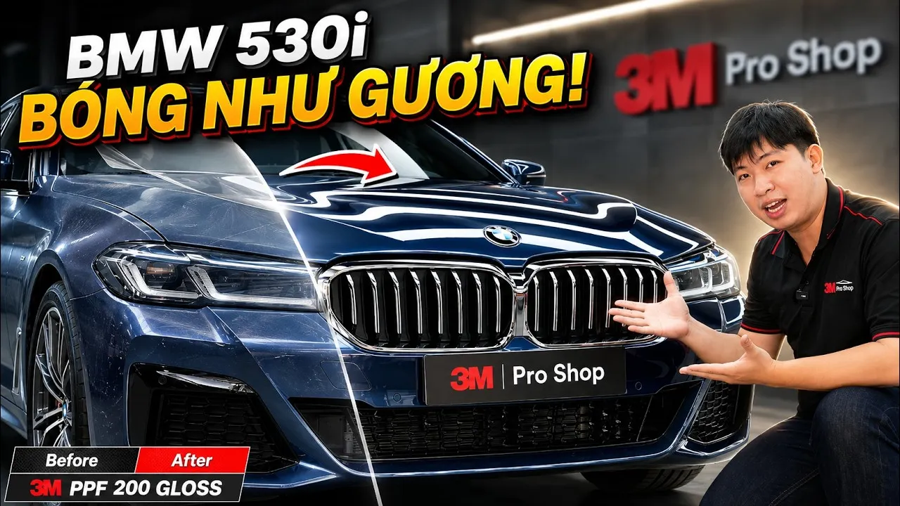 BMW 530i dán PPF 3M 200 Gloss bảo hành 10 năm