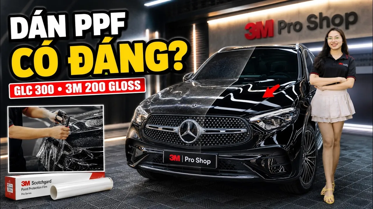 Mercedes GLC 300 dán PPF 3M 200 Gloss hơn 100 triệu