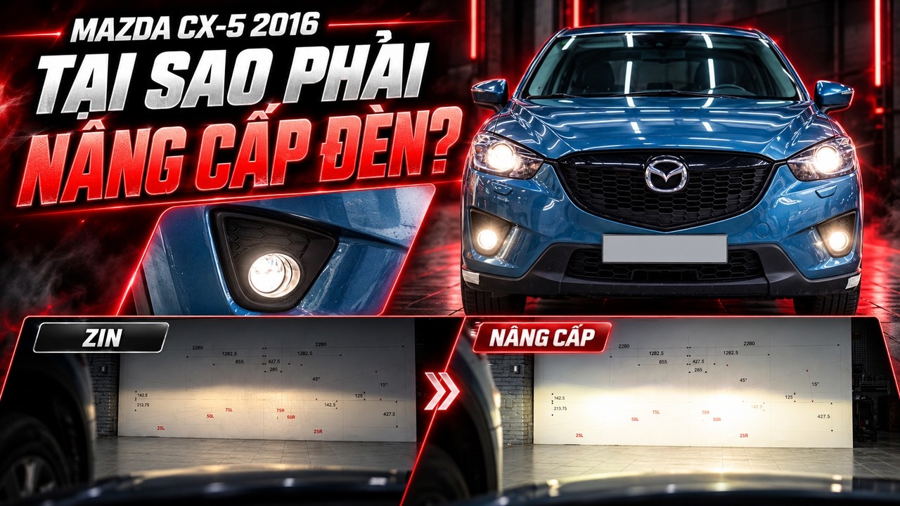 Mazda Cx 5 2016 Nang Cap Den Bi Gam X Light F10 Turbo V2 4300k Vi Sao Chu Xe Cho