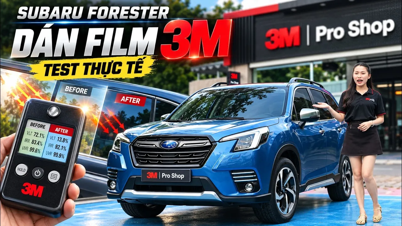 Subaru Forester sau khi hoàn thiện cấu hình phim 3M Crystalline CR BLK 40/35/15