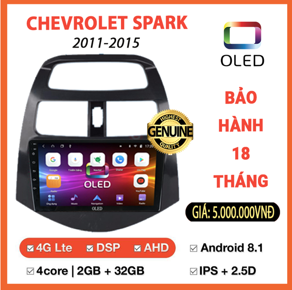 Màn hình Oled Chevrolet Spark 2011-2015