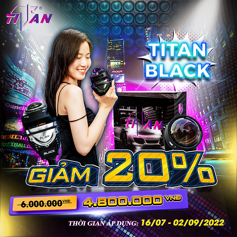 Bi LED đuôi vặn “quốc dân” Titan Black ưu đãi lên tới 20%