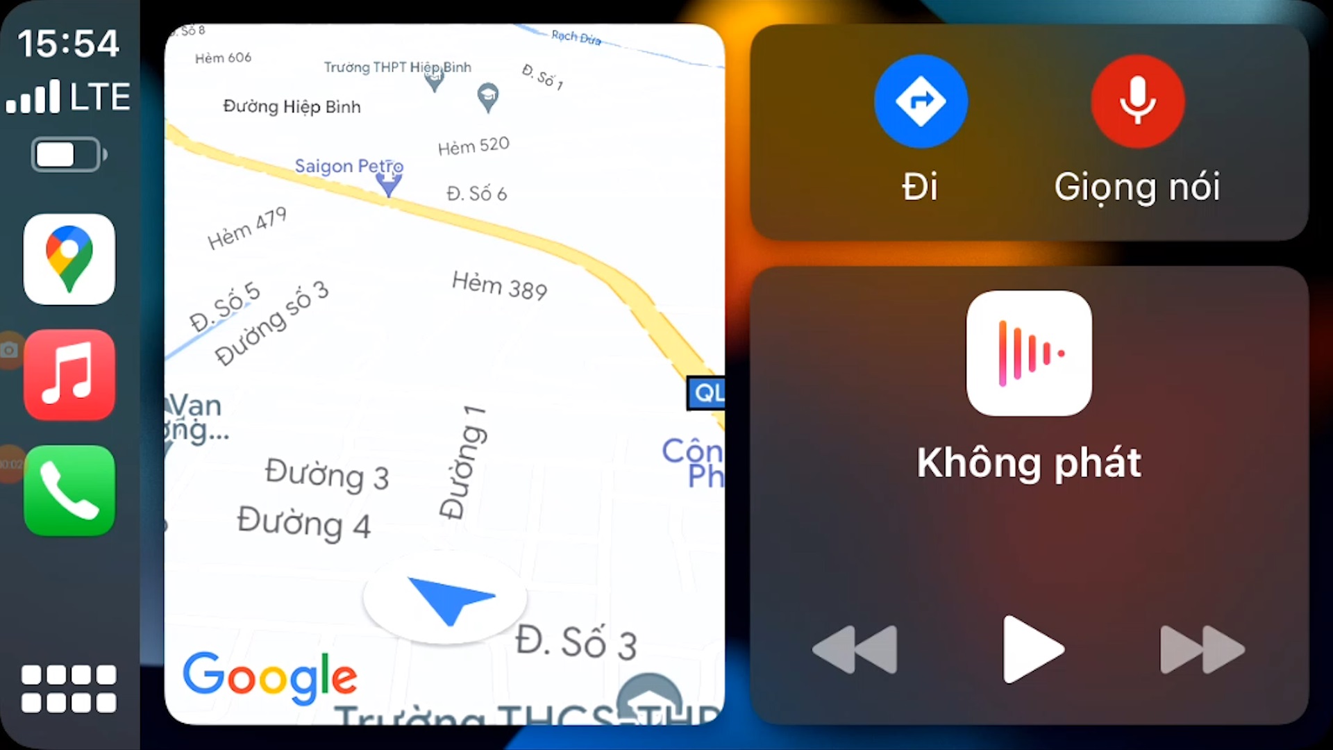 Kết nối ứng dụng Apple Carplay/ Android Auto